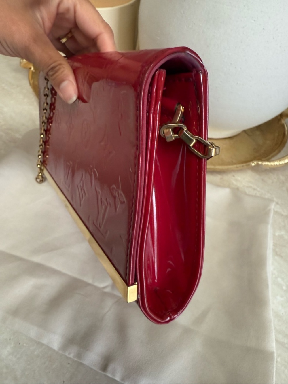 Louis Vuitton Ana Monogram Vernis Leather Raspberry bag - Picture 2 of 13